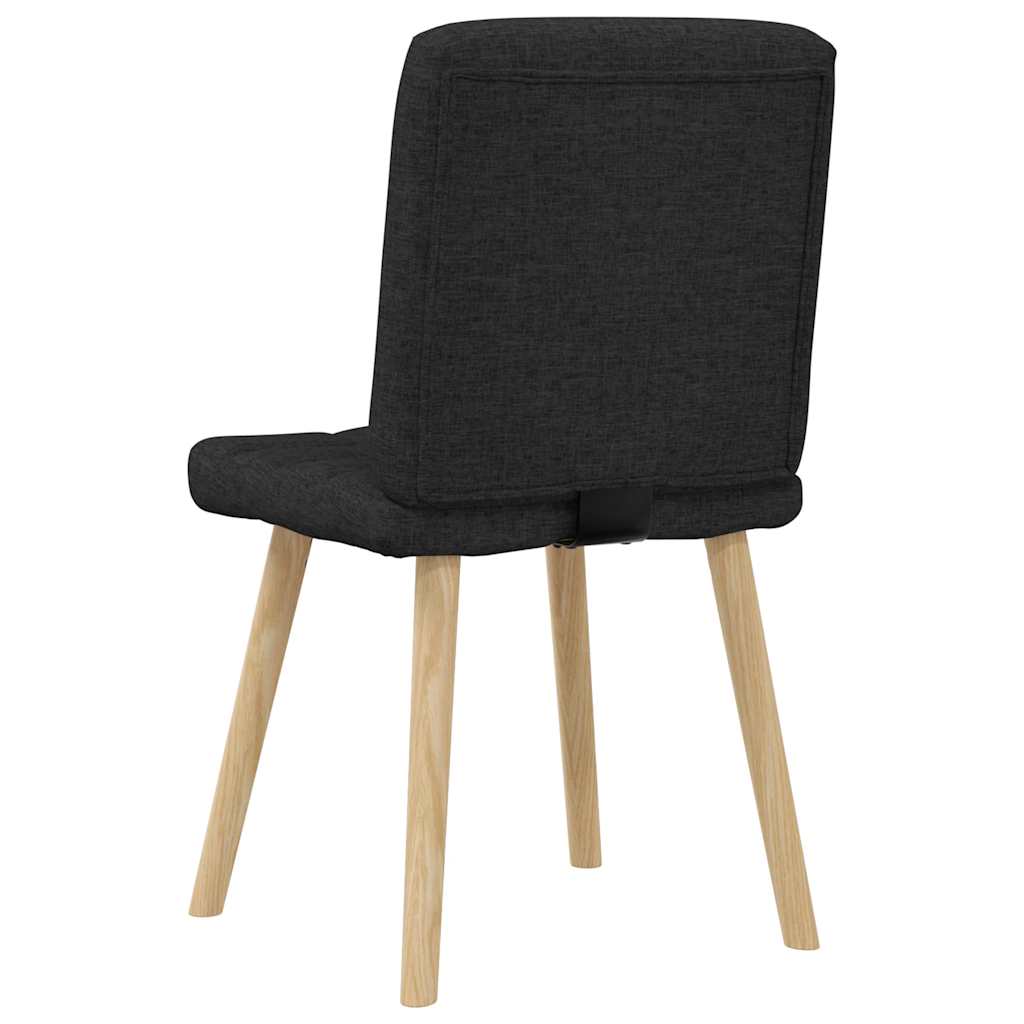 Chaises à manger lot de 4 noir tissu - XIOS