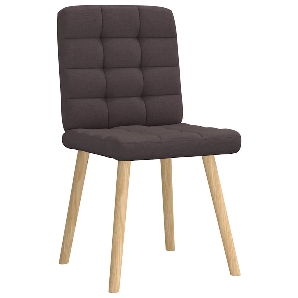 Chaises à manger lot de 4 marron foncé tissu - XIOS