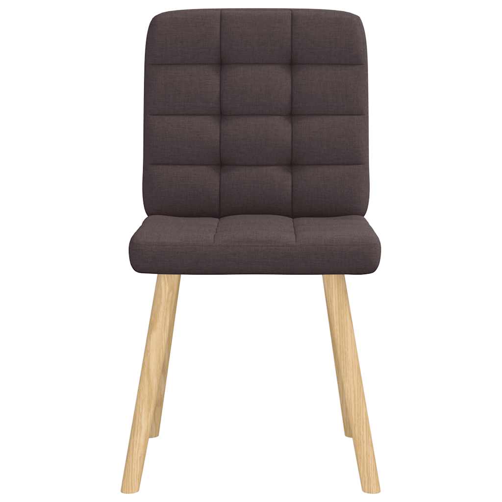 Chaises à manger lot de 4 marron foncé tissu - XIOS
