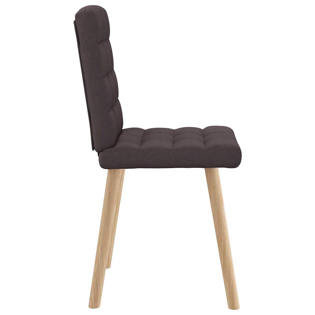 Chaises à manger lot de 4 marron foncé tissu - XIOS