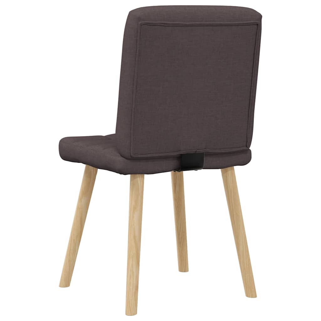 Chaises à manger lot de 4 marron foncé tissu - XIOS