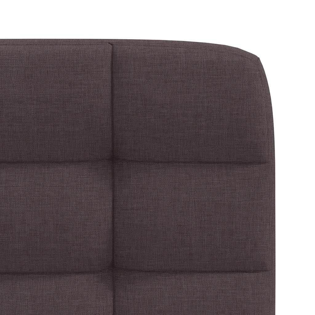 Chaises à manger lot de 4 marron foncé tissu - XIOS