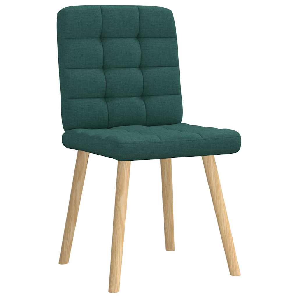 Chaises à manger lot de 4 vert foncé tissu - XIOS