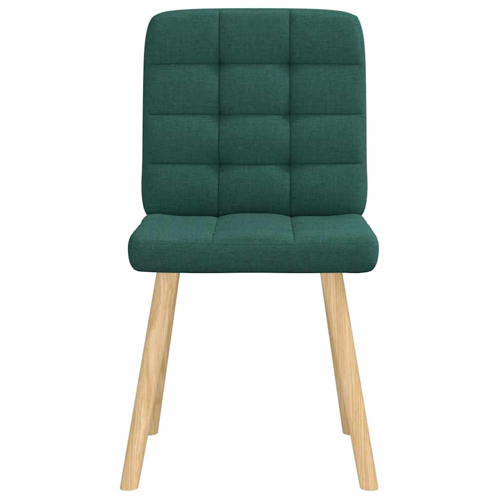 Chaises à manger lot de 4 vert foncé tissu - XIOS
