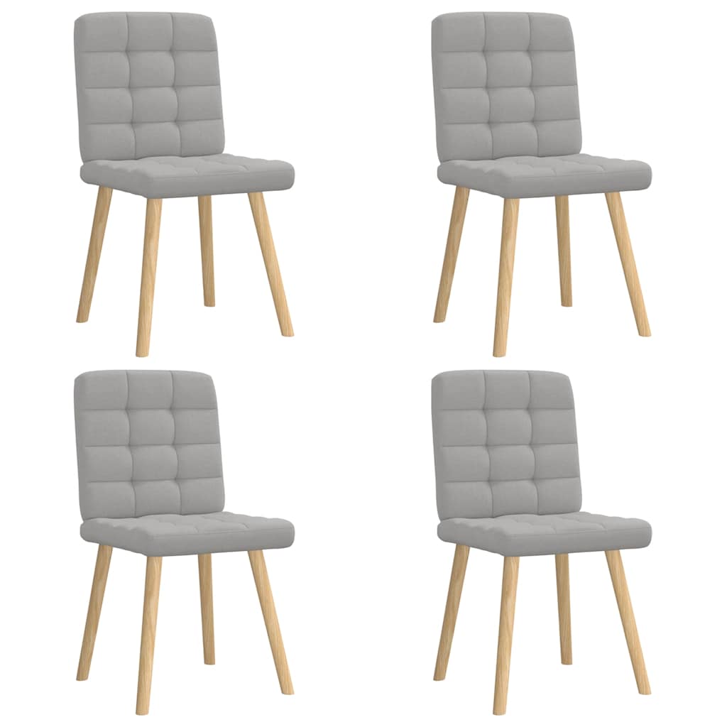 Chaises à manger lot de 4 gris nuage tissu - XIOS