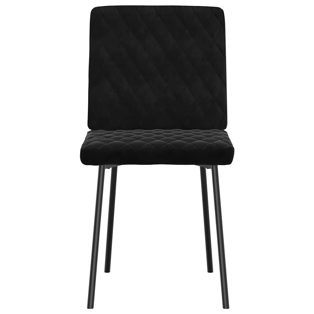 Chaises à manger lot de 4 Noir Velours - XIOS