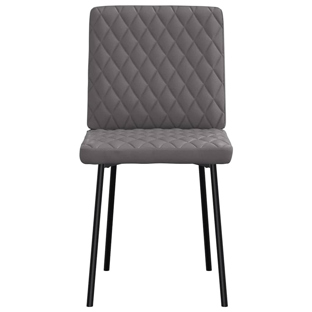 Chaises à manger lot de 4 gris similicuir - XIOS