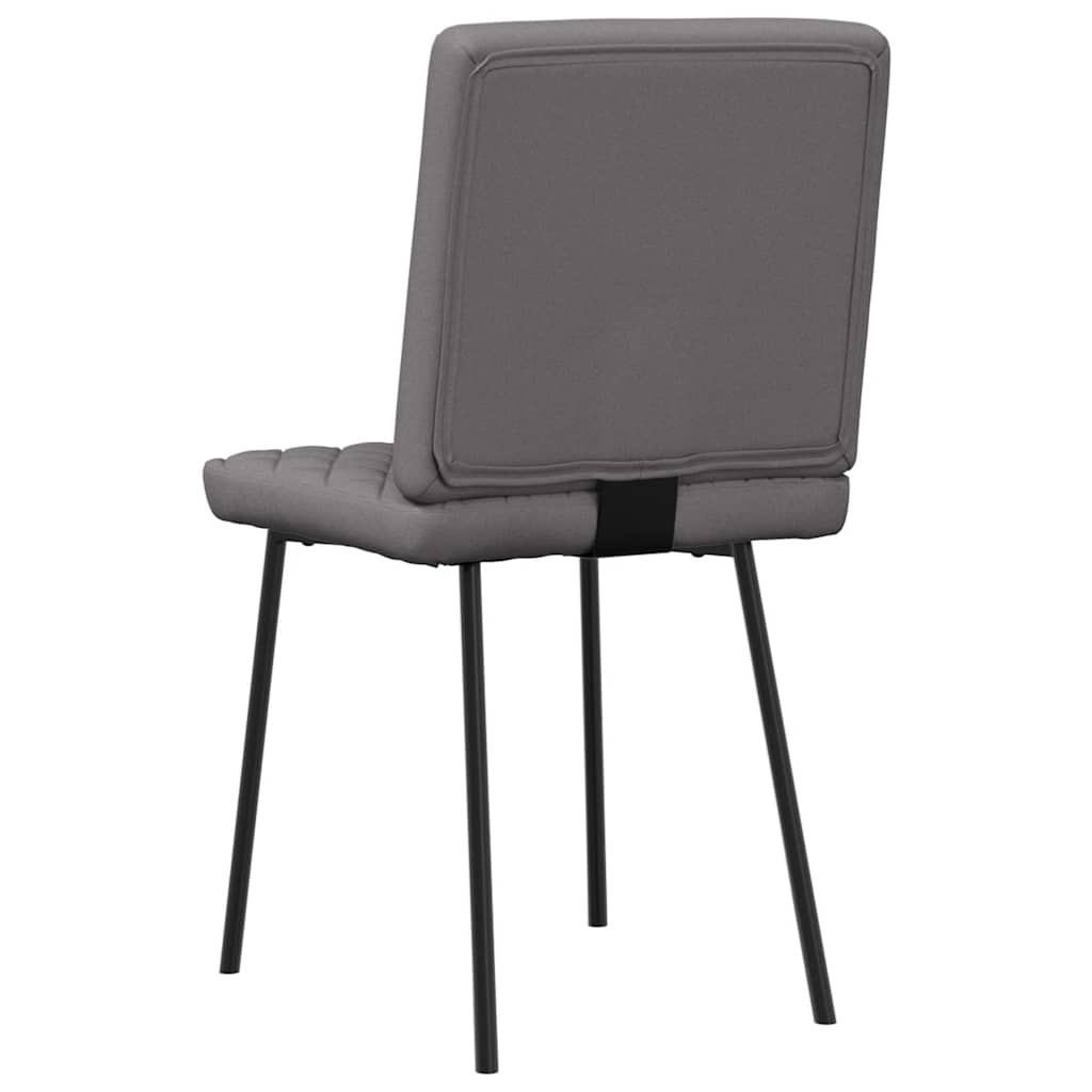 Chaises à manger lot de 4 gris similicuir - XIOS