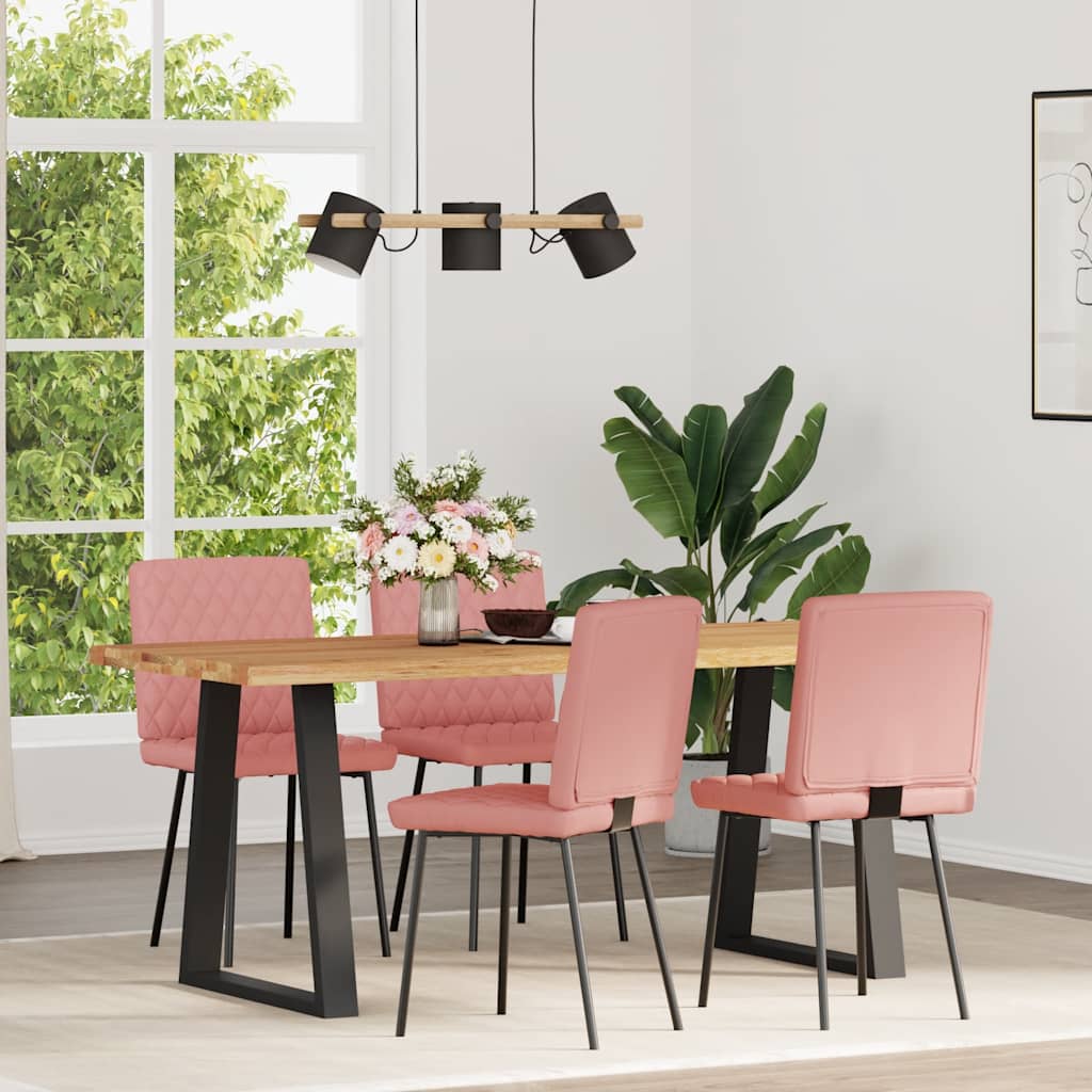 Chaises à manger lot de 4 rose similicuir Chaises de cuisine vidaXL