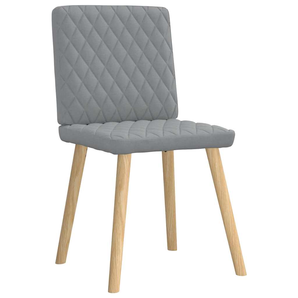 Chaises à manger lot de 4 gris clair tissu - XIOS