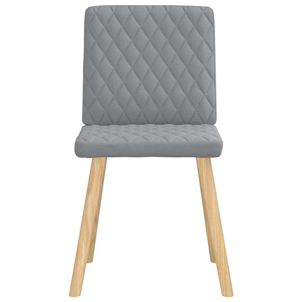 Chaises à manger lot de 4 gris clair tissu - XIOS