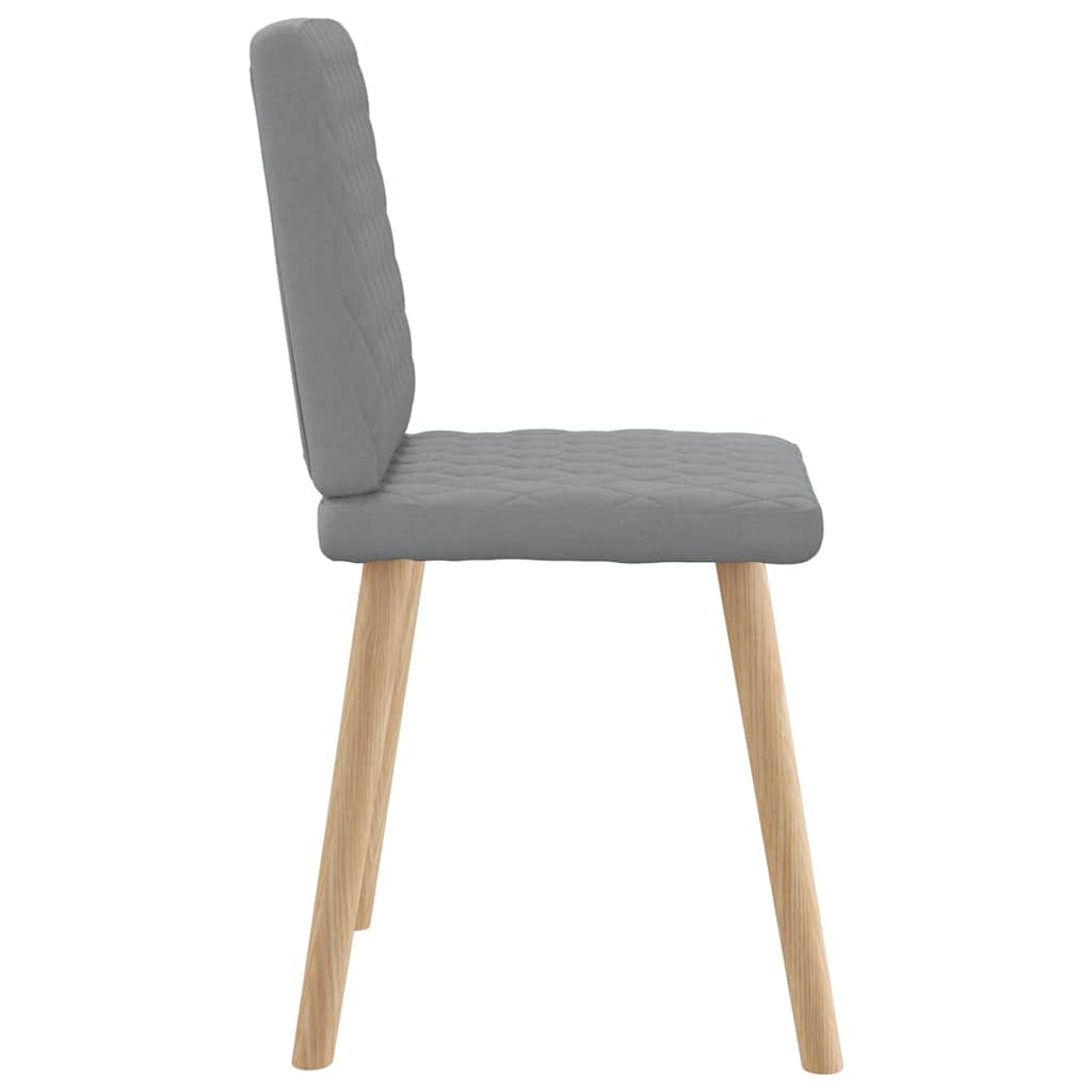Chaises à manger lot de 4 gris clair tissu - XIOS