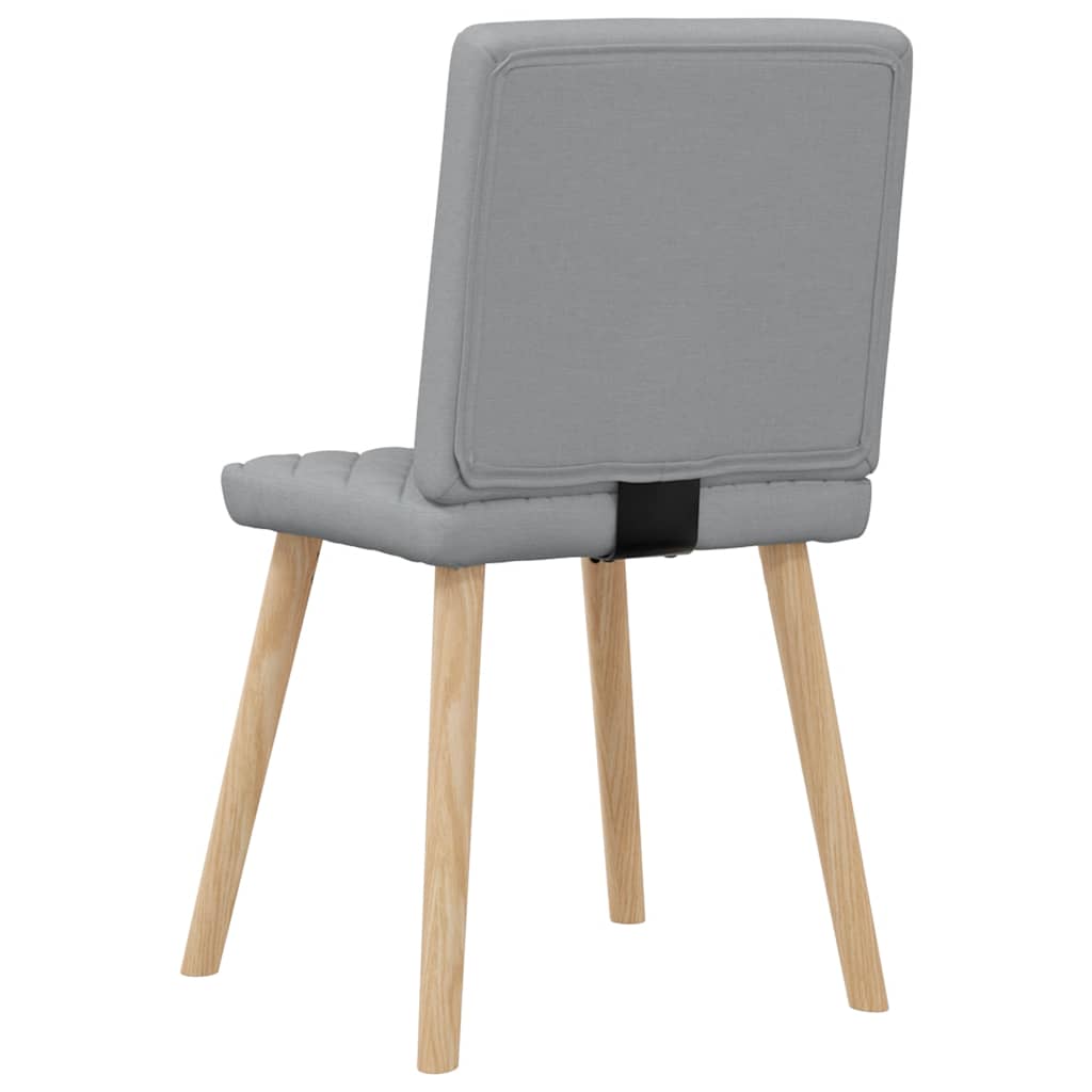 Chaises à manger lot de 4 gris clair tissu - XIOS
