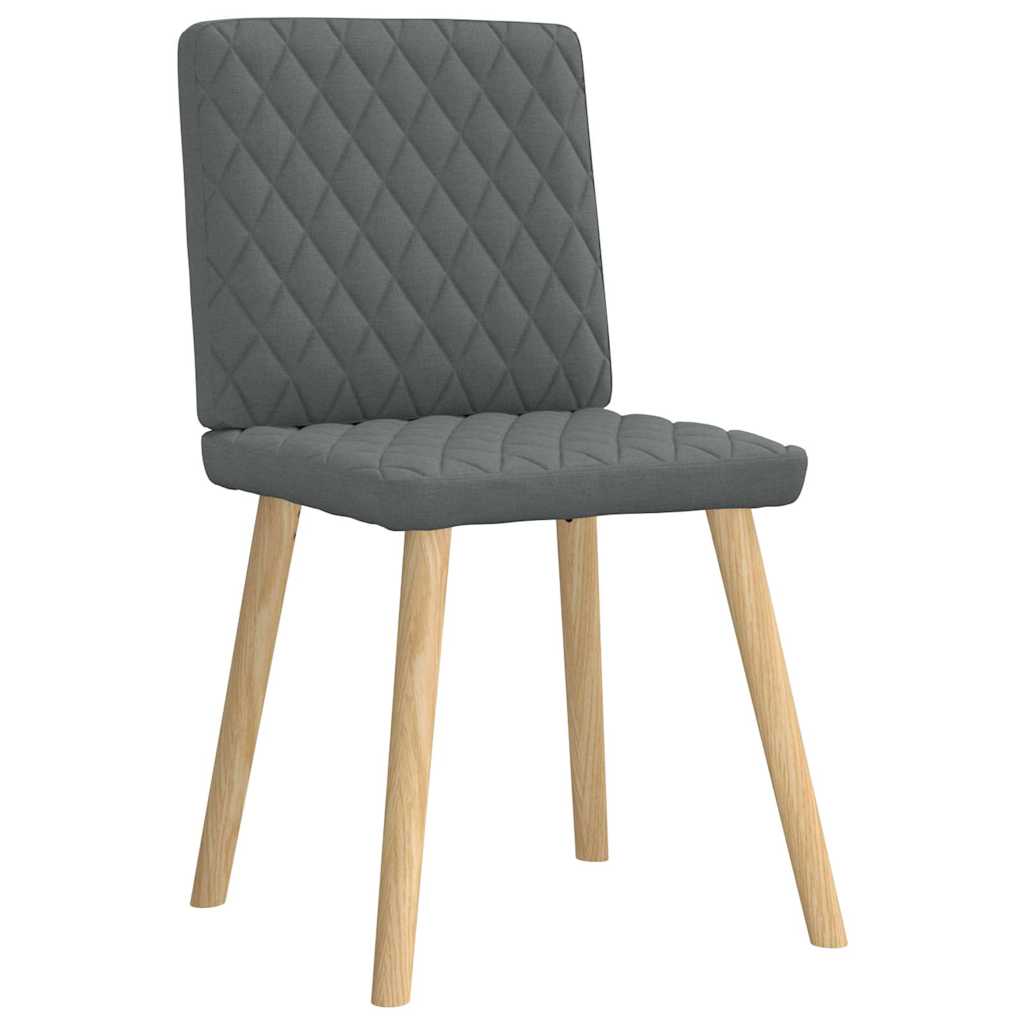 Chaises à manger lot de 4 gris foncé tissu - XIOS
