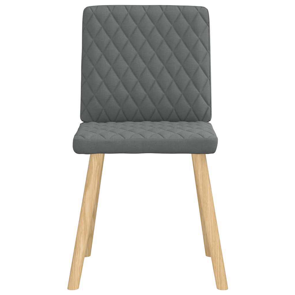 Chaises à manger lot de 4 gris foncé tissu - XIOS