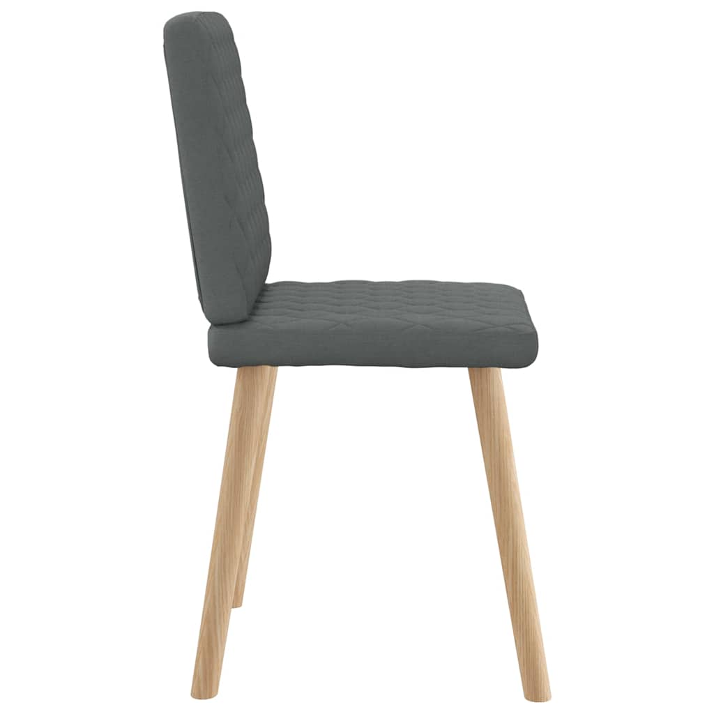 Chaises à manger lot de 4 gris foncé tissu - XIOS
