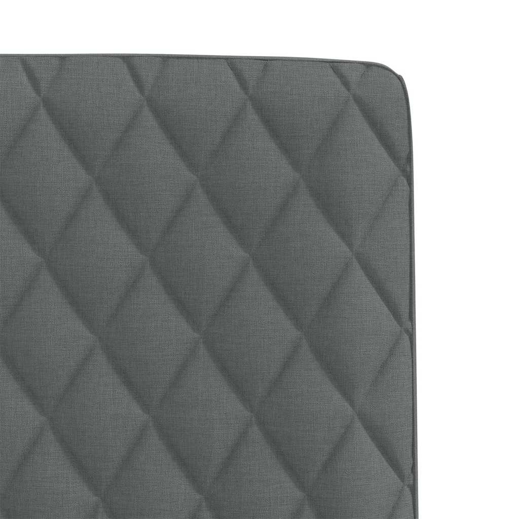 Chaises à manger lot de 4 gris foncé tissu - XIOS