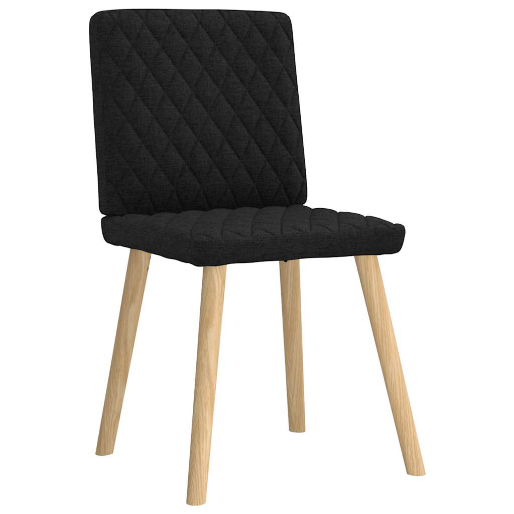 Chaises à manger lot de 4 noir tissu - XIOS