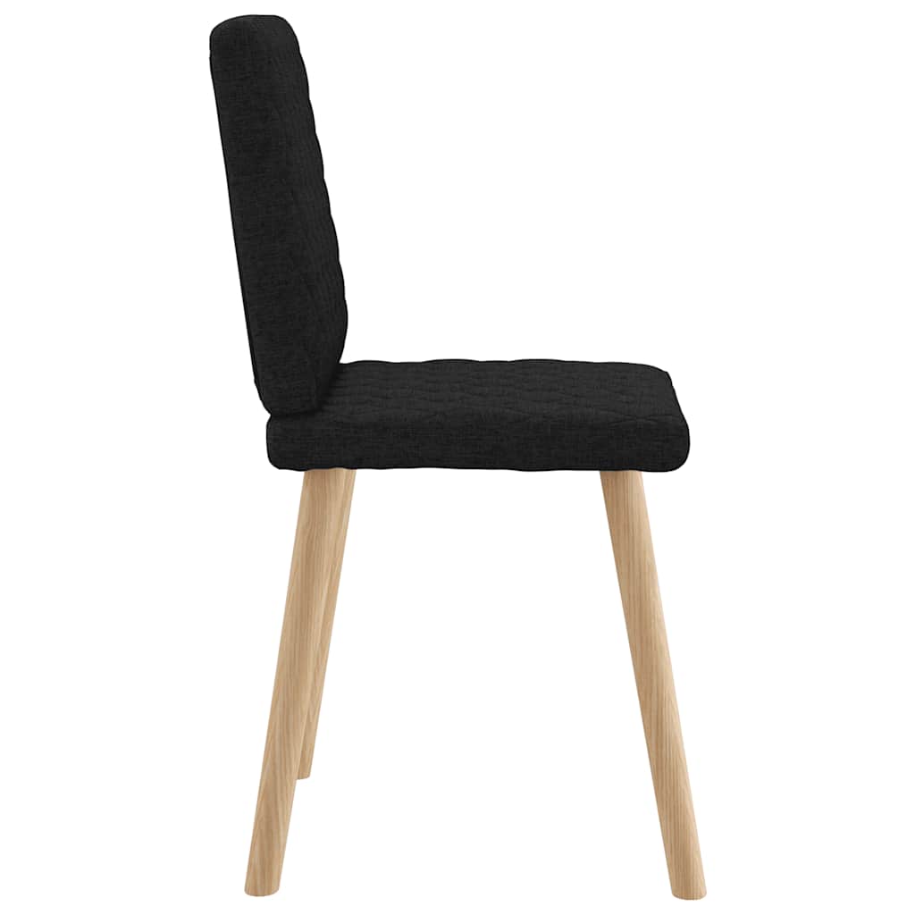 Chaises à manger lot de 4 noir tissu - XIOS