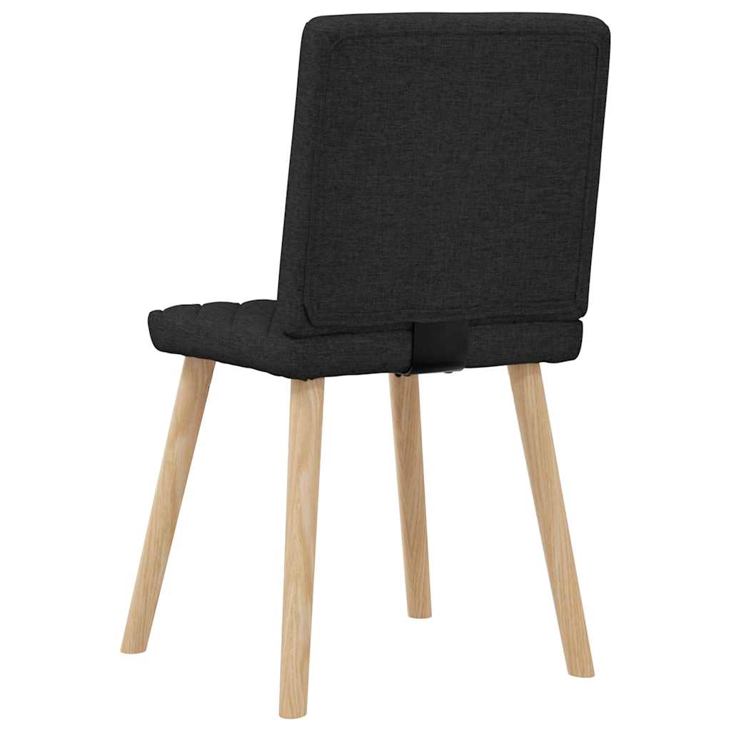 Chaises à manger lot de 4 noir tissu - XIOS