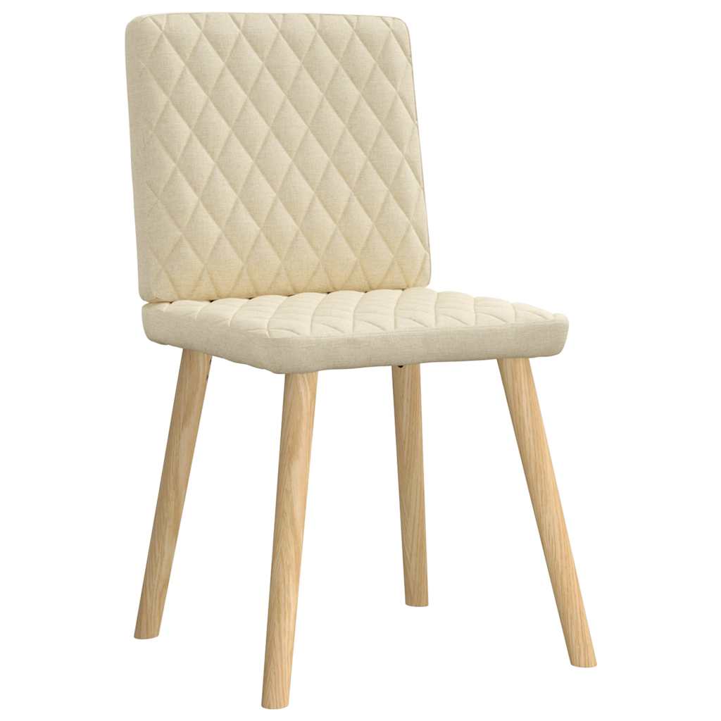 Chaises à manger lot de 4 crème tissu - XIOS