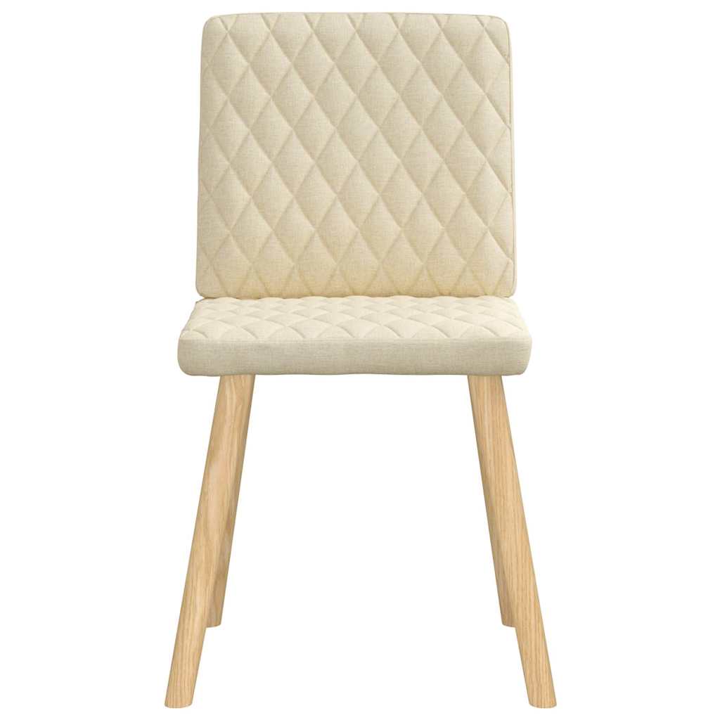 Chaises à manger lot de 4 crème tissu - XIOS