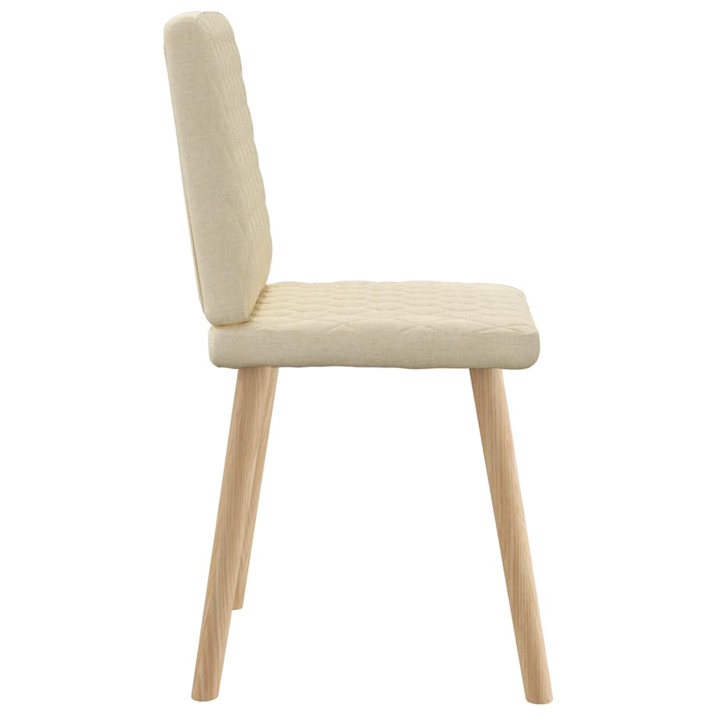 Chaises à manger lot de 4 crème tissu - XIOS