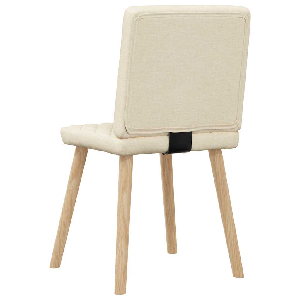 Chaises à manger lot de 4 crème tissu - XIOS