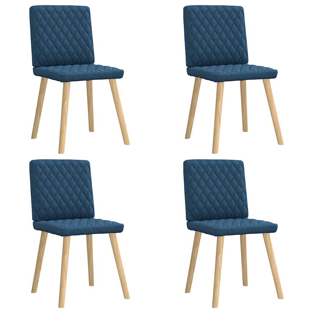 Chaises à manger lot de 4 bleu tissu - XIOS