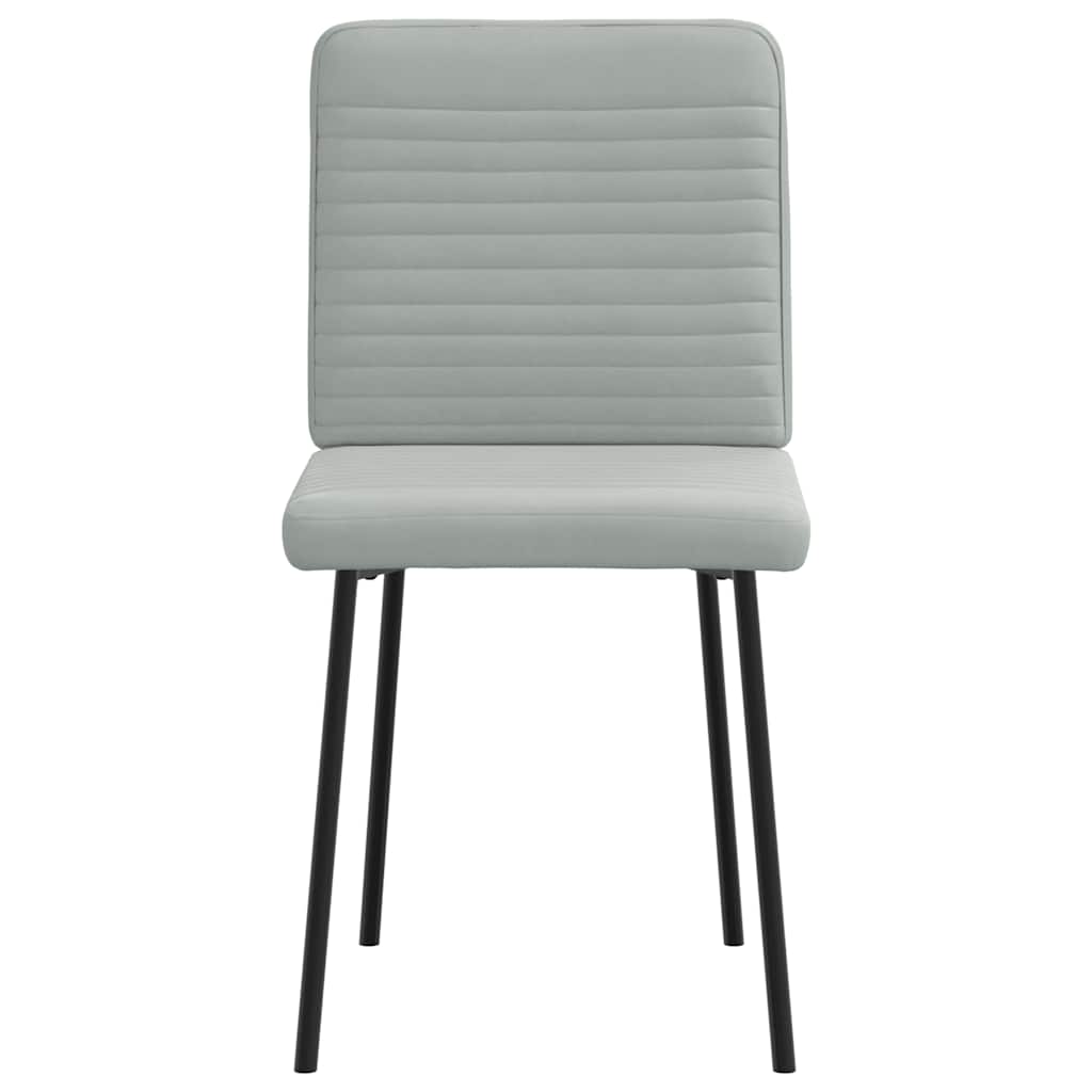 Chaises à manger lot de 4 Gris clair Velours - XIOS