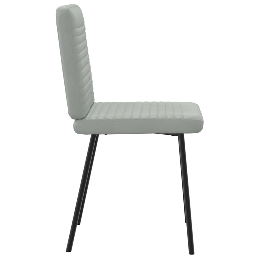 Chaises à manger lot de 4 Gris clair Velours - XIOS