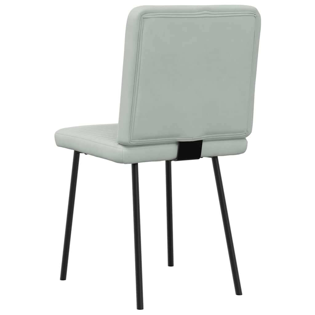 Chaises à manger lot de 4 Gris clair Velours - XIOS