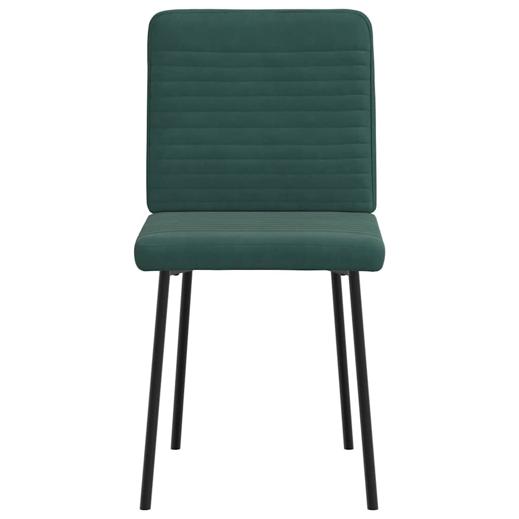 Chaises à manger lot de 4 Vert foncé Velours - XIOS