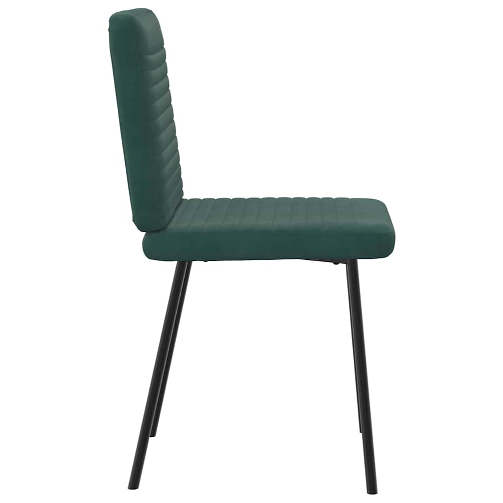 Chaises à manger lot de 4 Vert foncé Velours - XIOS