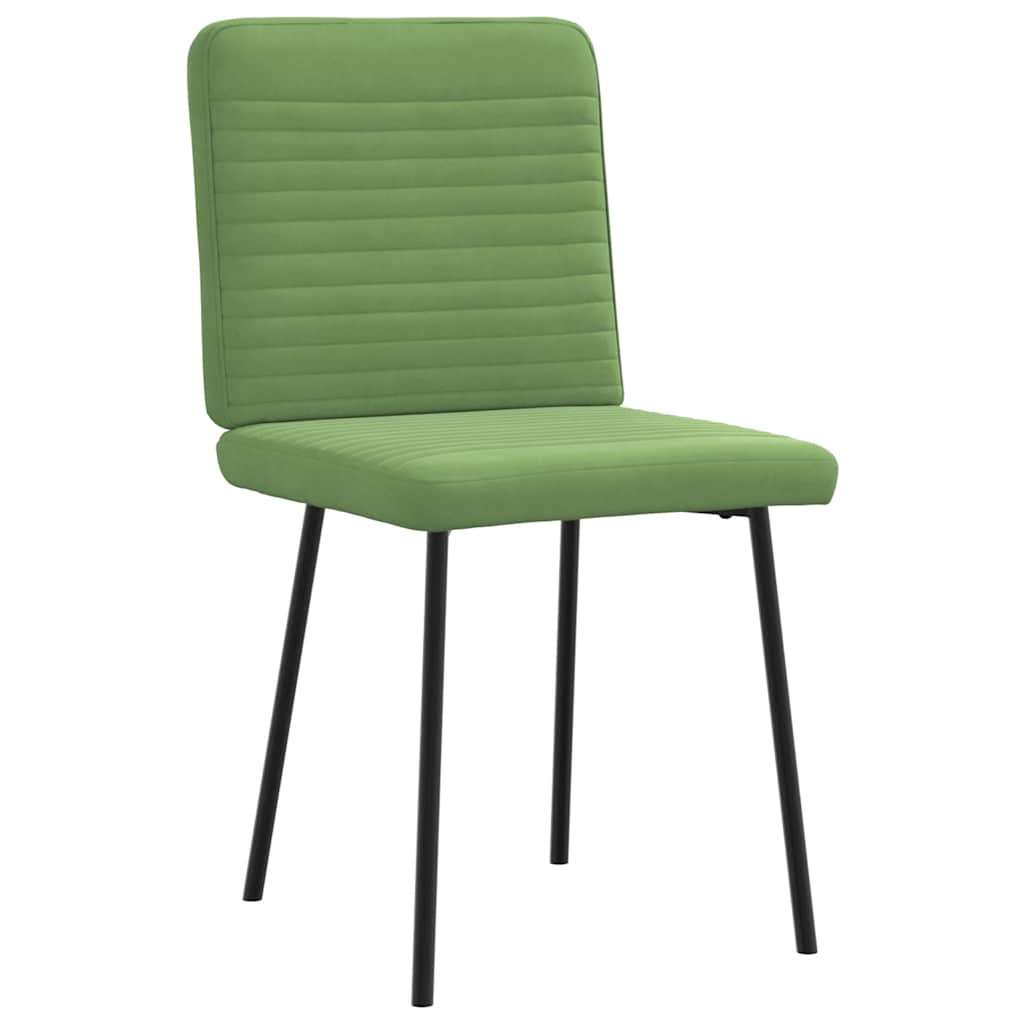 Chaises à manger lot de 4 vert clair velours - XIOS
