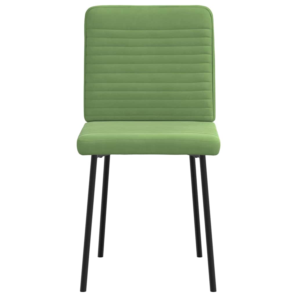 Chaises à manger lot de 4 vert clair velours - XIOS
