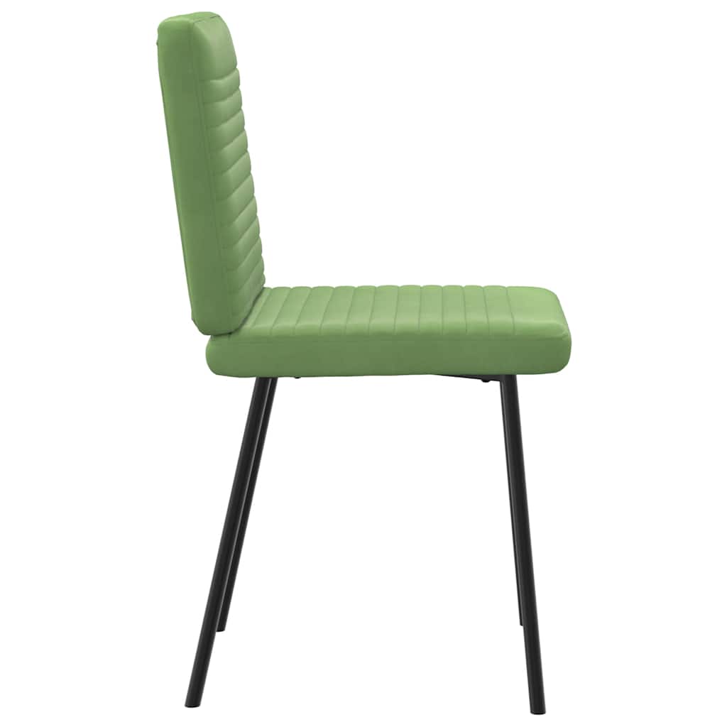 Chaises à manger lot de 4 vert clair velours - XIOS