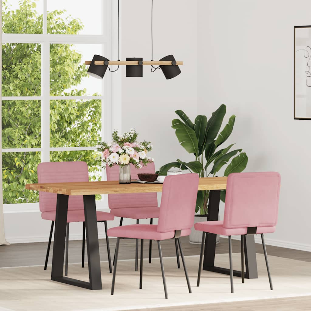 Chaises à manger lot de 4 Rose Velours - XIOS