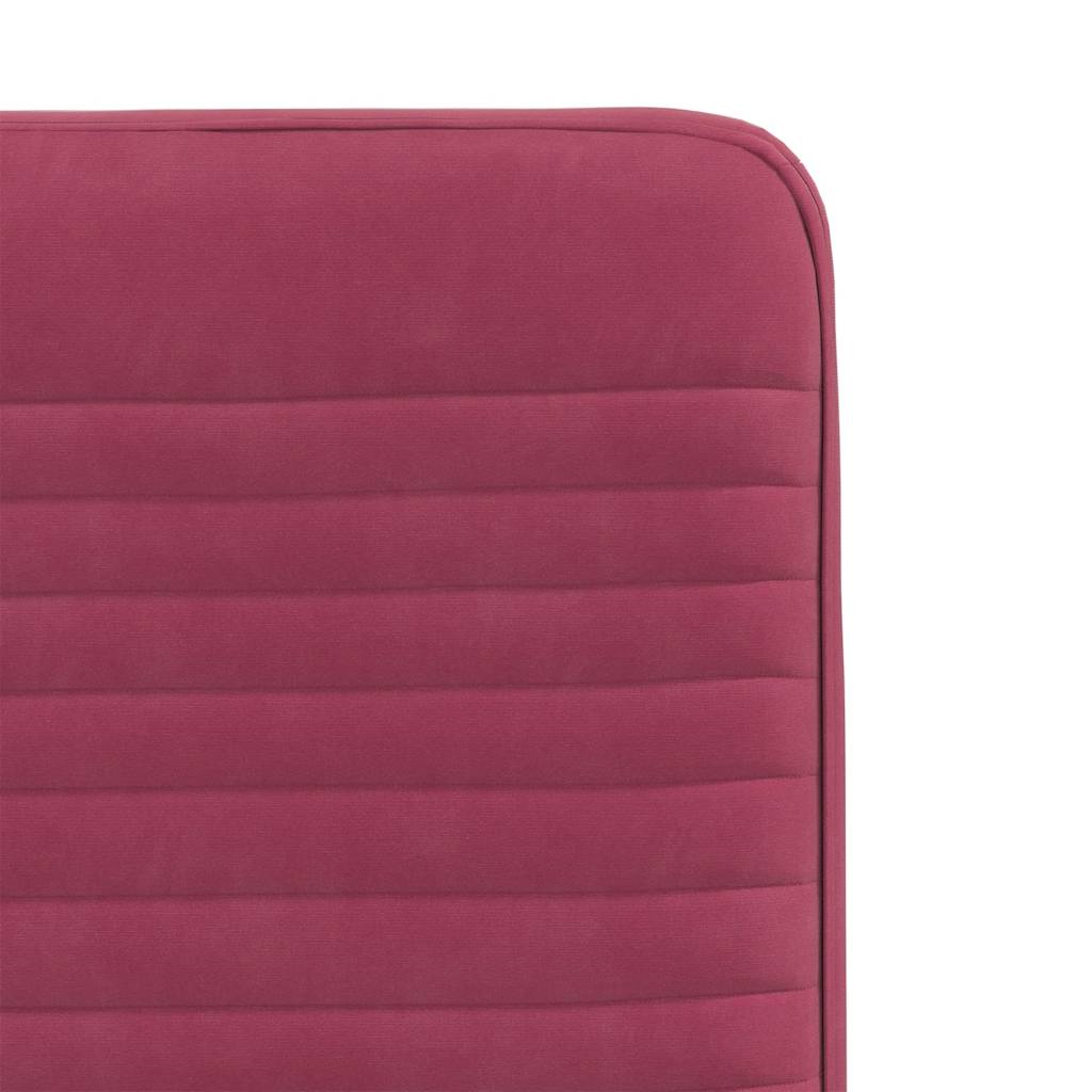 Chaises à manger lot de 4 Rouge bordeaux Velours - XIOS