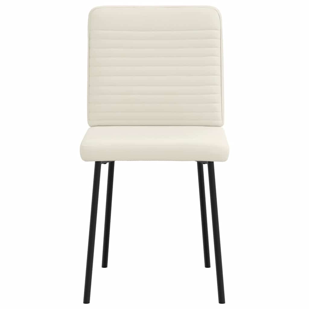 Chaises à manger lot de 4 Crème Velours - XIOS