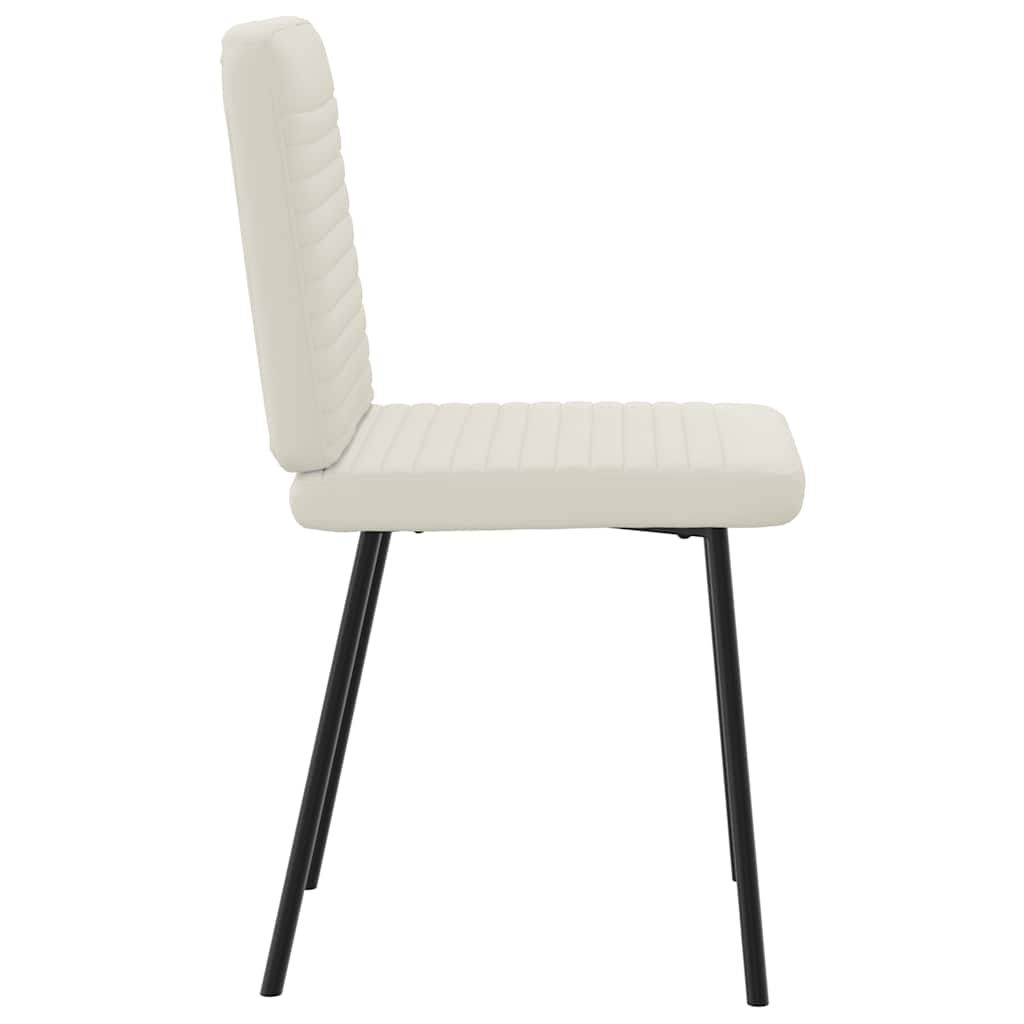 Chaises à manger lot de 4 Crème Velours - XIOS