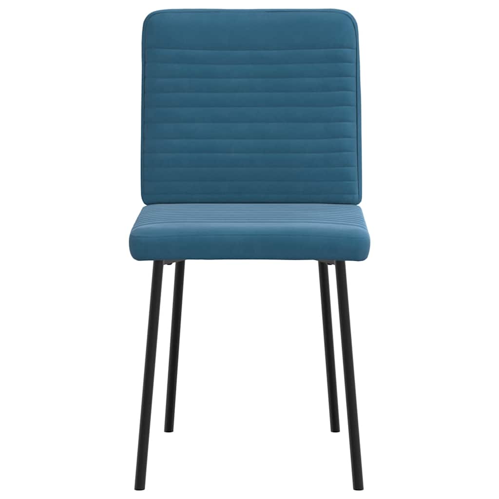 Chaises à manger lot de 4 Bleu Velours - XIOS