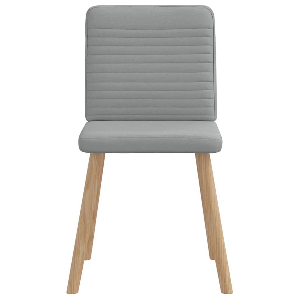 Chaises à manger lot de 4 gris clair tissu - XIOS