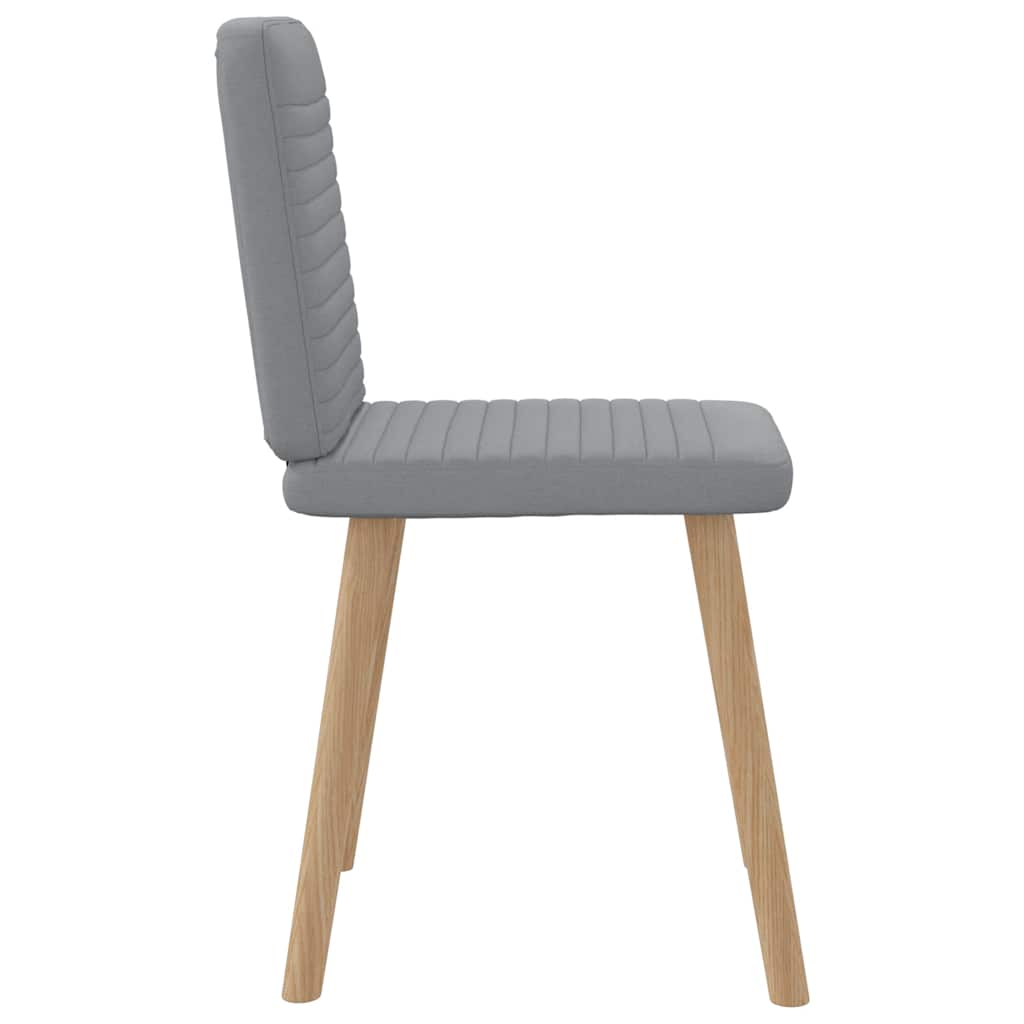 Chaises à manger lot de 4 gris clair tissu - XIOS