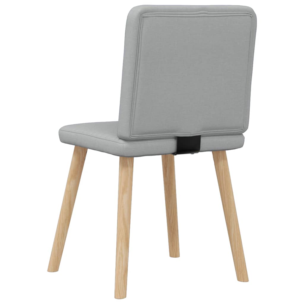 Chaises à manger lot de 4 gris clair tissu - XIOS