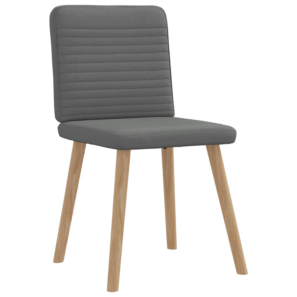 Chaises à manger lot de 4 gris foncé tissu - XIOS