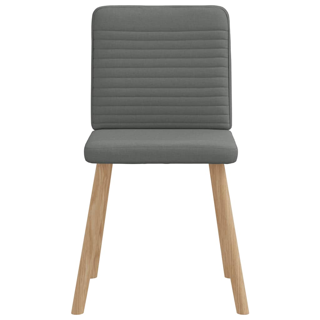 Chaises à manger lot de 4 gris foncé tissu - XIOS