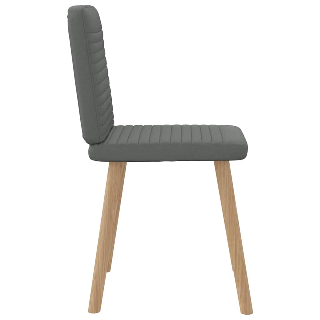 Chaises à manger lot de 4 gris foncé tissu - XIOS