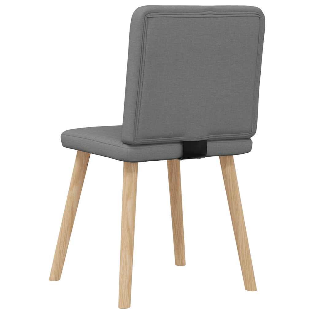 Chaises à manger lot de 4 gris foncé tissu - XIOS