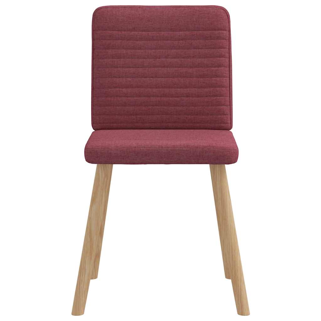Chaises à manger lot de 4 rouge bordeaux tissu - XIOS